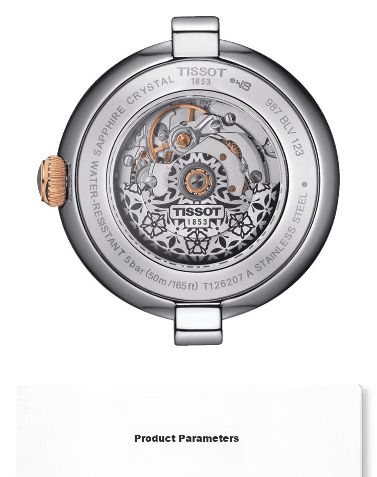 TISSOT Liu Yifei's Same Style, Xiaomeiren Series Women's Watch, Swiss Mechanical Ladies Leather Strap Fashion Watch Birthday Gift 12