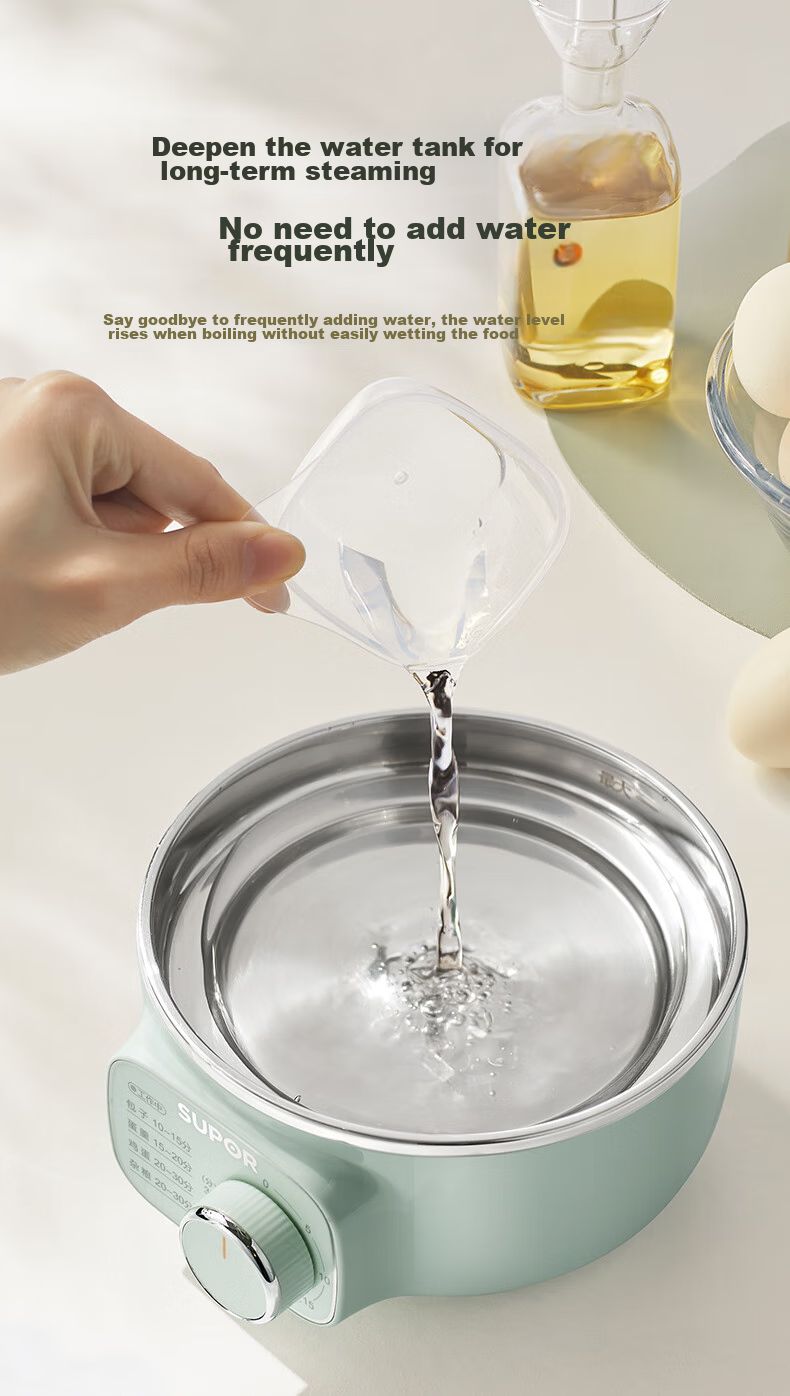 SUPOR Egg Cooker, Small Electric Steamer, Multifunctional Household Non-Coated Stainless Steel Egg Steamer, Egg Cooking Wonder, Can Be Timed And Auto Shut-Off, Z16YK858 Randomly Shipped 8
