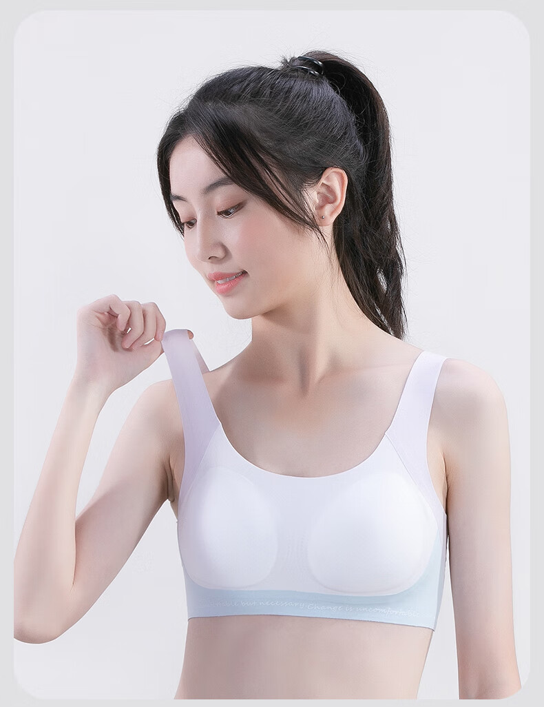 Ailier&ouluola Girls' Underwear Bra for Students And High School Students Aged 15-18, Puberty Training Bra, Small Vest 6262 Green Skin L 11