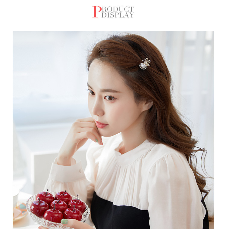 CHIMERA Korean-Style Simple Hair Clip, Fashionable Hairpin, Cute Rhinestone Rabbit Bangs Clip, Small Hair Claw for Women, Mid-Autumn Festival Gift 8