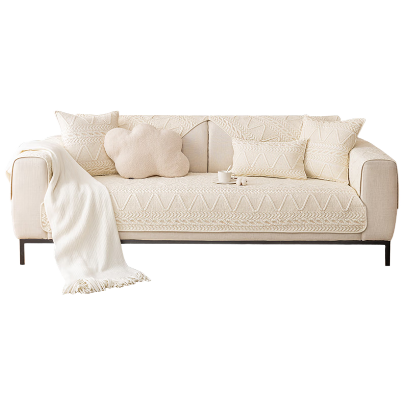 AVIVI Sofa Cushion, All-Season Sofa Cover, Pure Cotton Non-Slip Sofa Slipcover, Bed Headboard Cover, Bay Window Pad, 90*180 Yuora