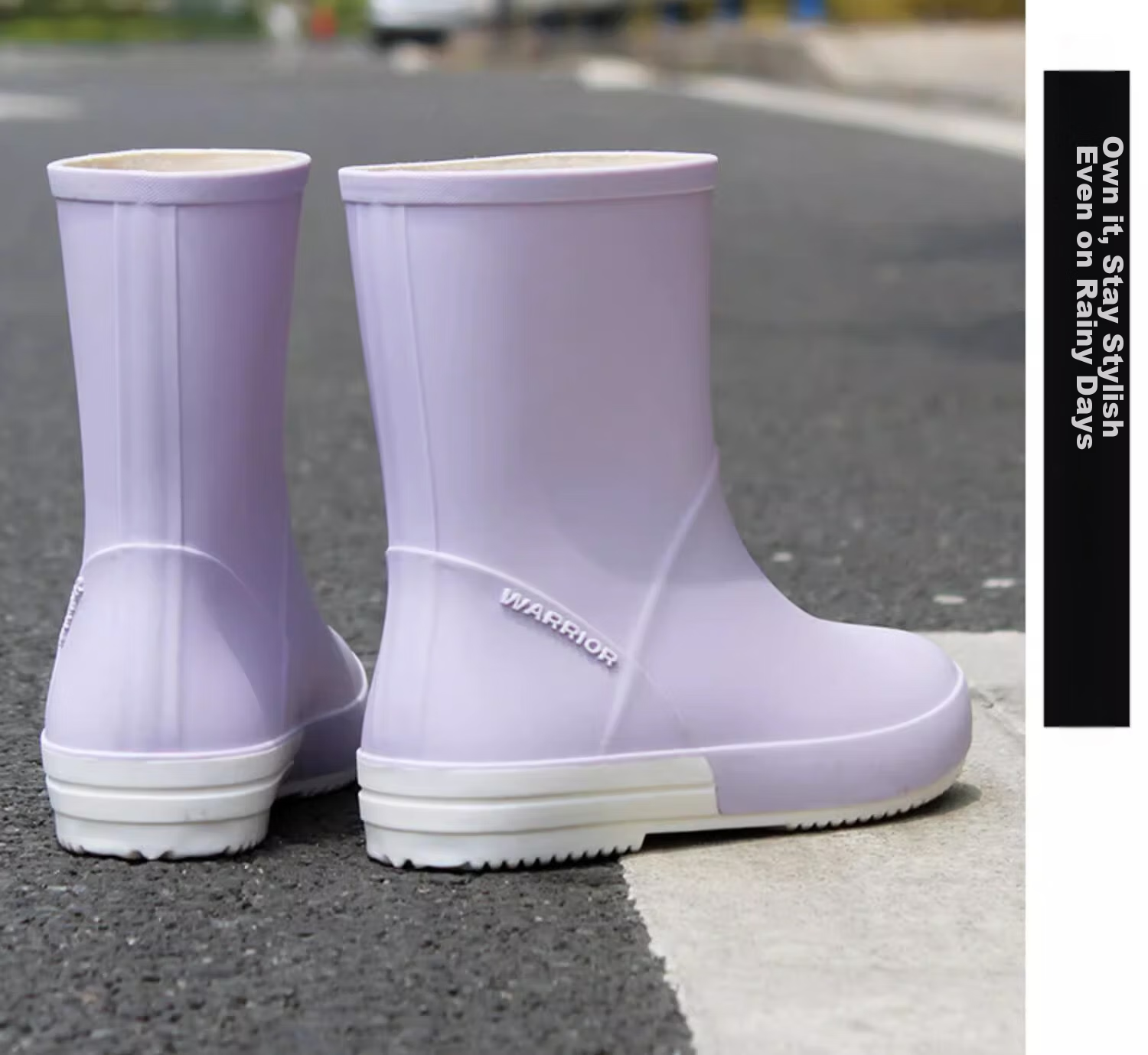 Huili Women's Fashionable Outdoor Waterproof Shoes, Non-Slip Wear-Resistant Rubber Shoes, Rain Boots 13-1, Green, Size 40 8