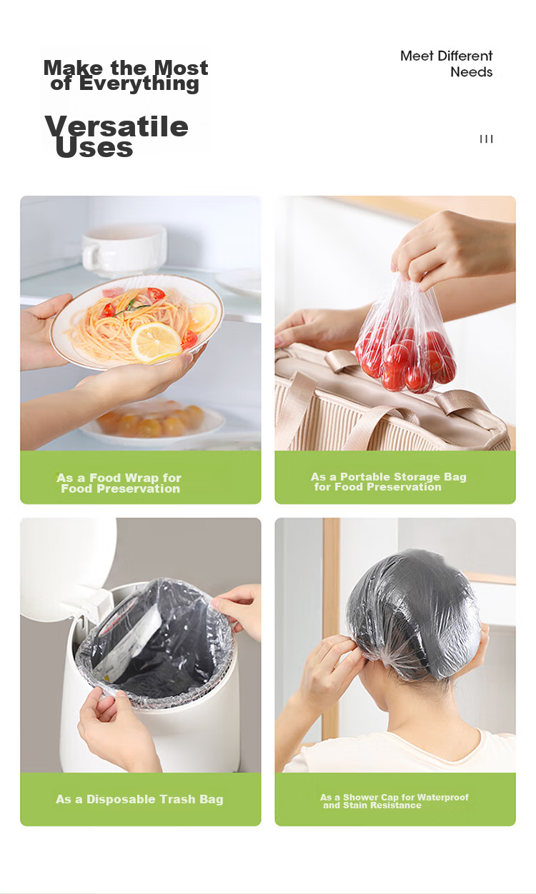MARYYA Food Storage Covers, 200 Pieces, Disposable Food-Grade Large Covers, Household Self-Sealing Dustproof Bowl Covers for Leftovers 15