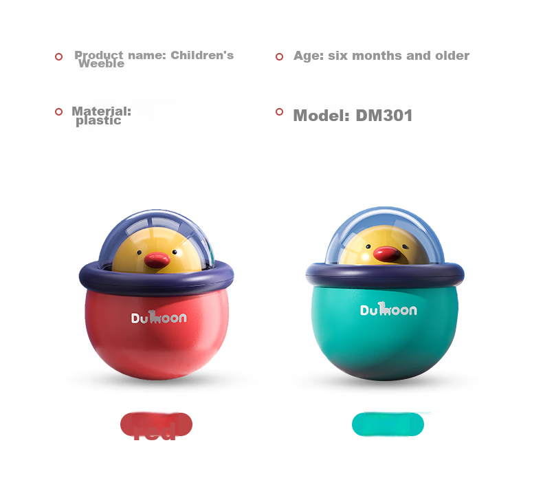BFU Children's Toy for 0-1 Year Old Babies, Early Education Enlightenment Toy, Comforting Newborn, Red Cute Chicken Roly-Poly 20