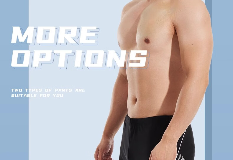 Li-Ning Men's Swim Trunks, Elastic Comfortable Quick-Dry Boxer Swim Shorts, Fitness Hot Spring Vacation Swimming Gear, Black, 3XL 36
