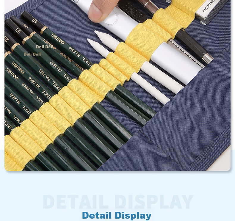Deli Student Fashion Electric Eraser, Back-To Stationery Drawing Art Eraser with 10 Replacement Refills, Glacier Blue, College Entrance Exam Blessing Gift 14