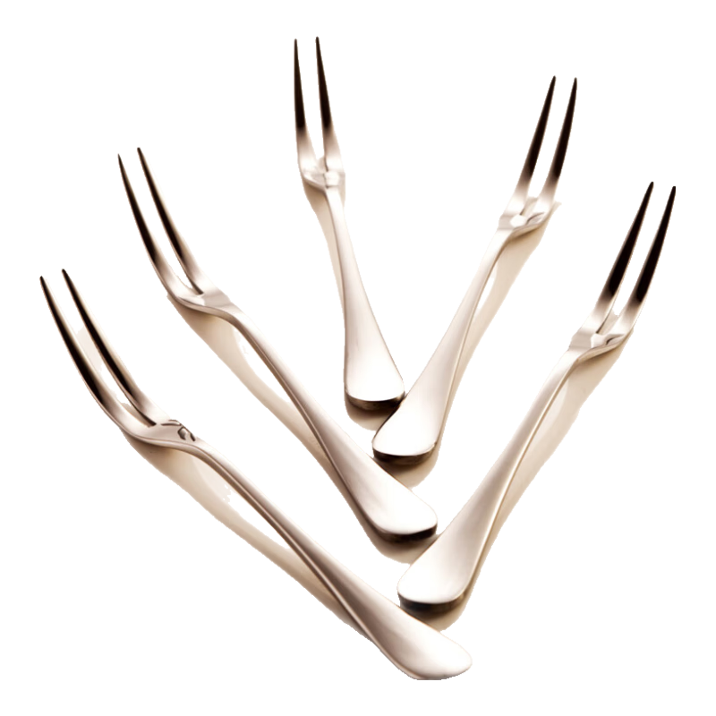 Onlycook Fruit Forks Stainless Steel Cake Forks Creative Mooncake Forks Dessert Forks Fruit Picks Set of 5