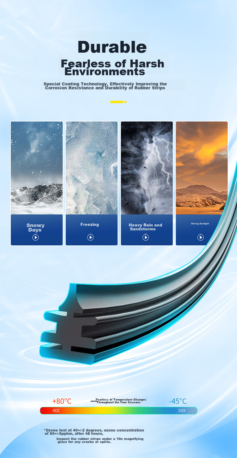 MICHELIN Frameless Car Wiper Blades, Quiet, Wear-Resistant, Natural Rubber, for Mercedes-Benz E300 2015-2024 Models E300L/E350 11