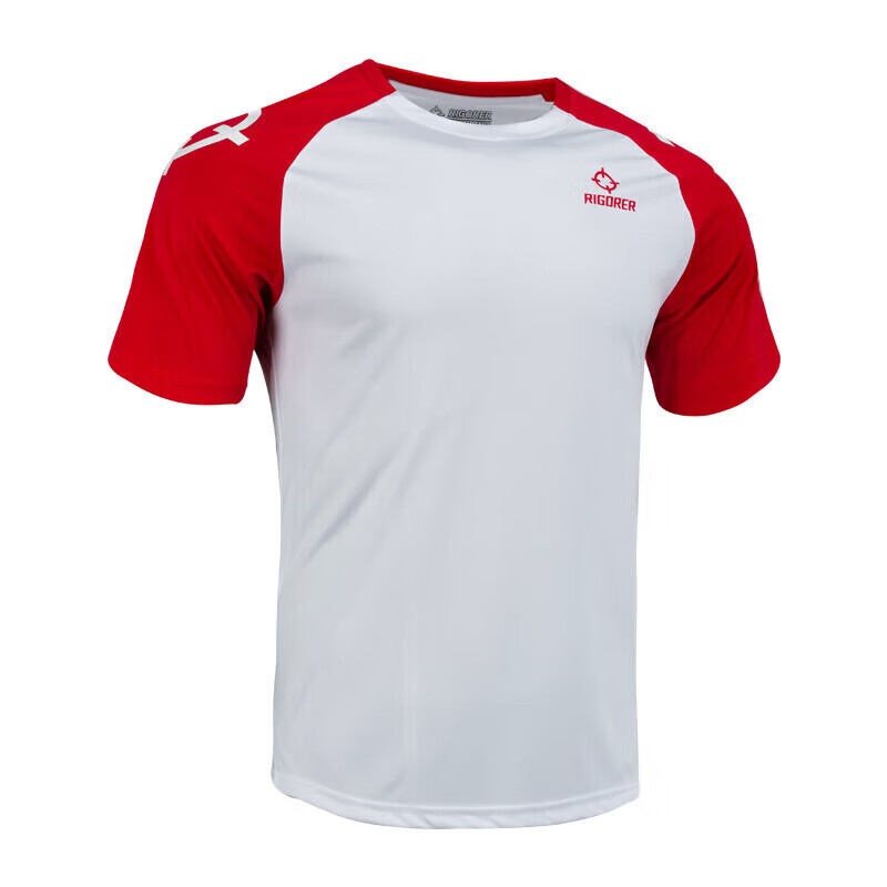 RIGORER Short-Sleeve T-Shirt, Summer Comfortable Casual Simple Sports Sweat-Wicking Breathable Running Top