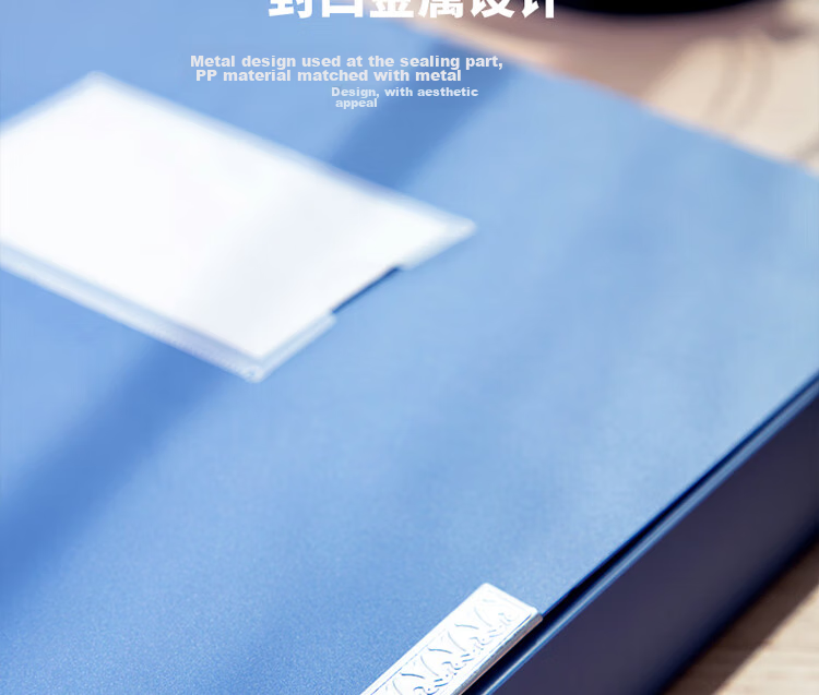 Deli 10 Pieces, 55mm A4 Plastic File Boxes, Thickened Document Boxes, Office File Storage, Accounting Supplies, Exam Organizer, Blue 11