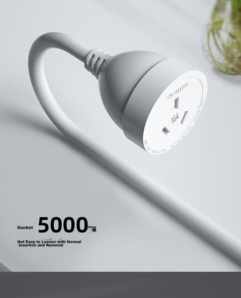 Deli 1.5-Meter 16A Extension Cord with Dust Cover, Electric Vehicle Charging/air Conditioner Plug/high-Power Power Socket Extension Cord/power Strip/power Bar LX4201 7