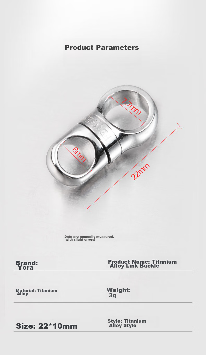YORA Titanium Alloy Universal Joint Car Keychain Connector, Car Key Chain, Key Ring, 360-Degree Rotating Connector 4