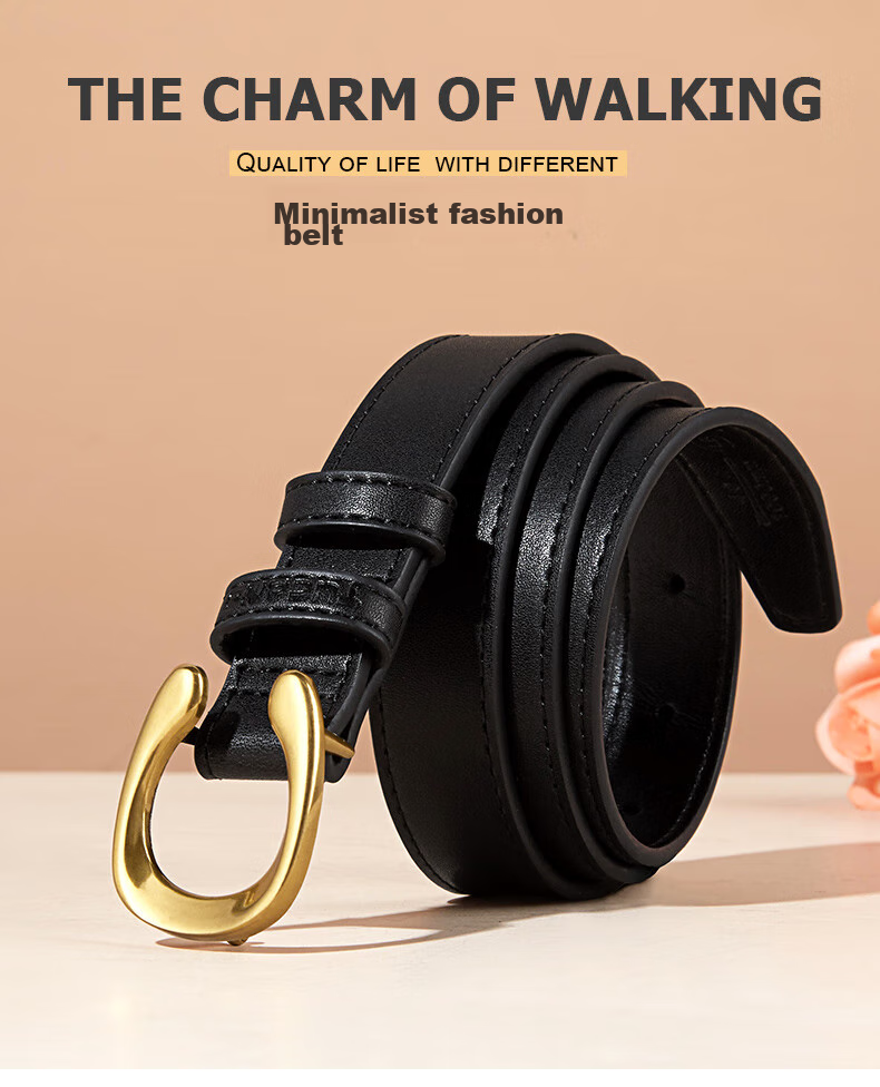 TUCANO Genuine Leather Belt with Pin Buckle for Women, Versatile Waistband, Fashionable Decorative Belt, Practical Birthday And 520 Gift 1