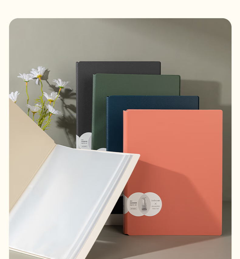 Deli A4/30-Page Document Folder with Vertical Pockets, Certificate Collection Binder, Prenatal Checkup Report Organizer, Sheet Music Holder, Office Supplies PQ103-30 Gree 3