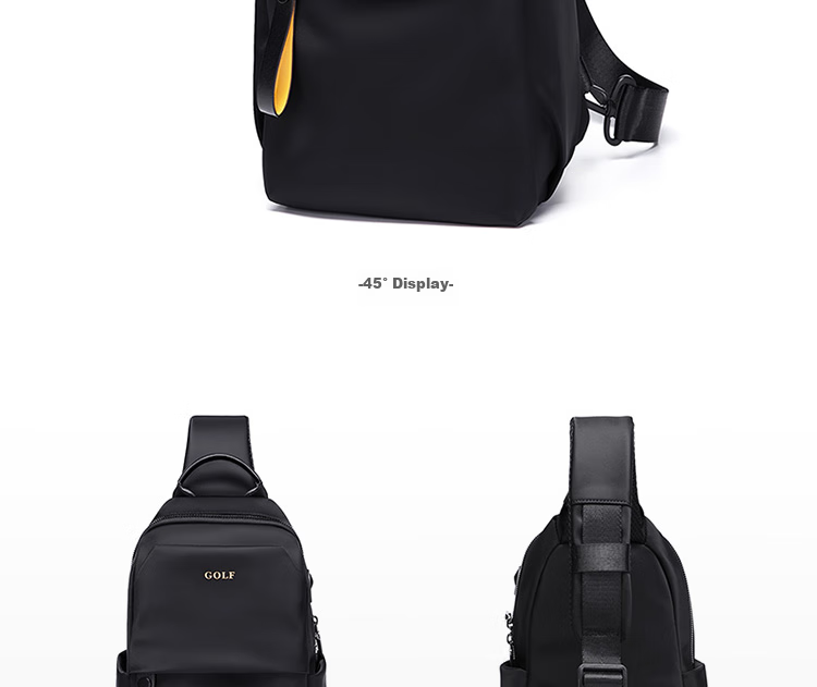 GOLF Chest Bag for Men, Trendy Crossbody Bag, Casual Shoulder Bag for IPad And Phone, Cycling Sports Travel Small Backpack 17