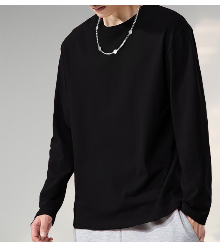 Nanjiren 100% Cotton Long Sleeve T-Shirt Women Simple White Premium Feel Top Versatile Layering Outerwear Long Sleeve 3XL 15