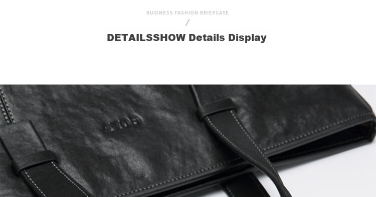 GOLF Briefcase, Men's Business Top-Grain Leather Handbag, Large Capacity Laptop Bag, Fashionable Horizontal Style Shoulder Crossbody Bag 47