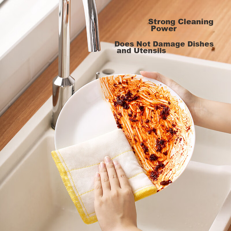 MARYYA Dishwashing Cloth, Kitchen-Specific, 30*30cm, 10 Pieces, Oil-Resistant, Lint-Free, Absorbent Dish Towel, Dish Cleaning Tool