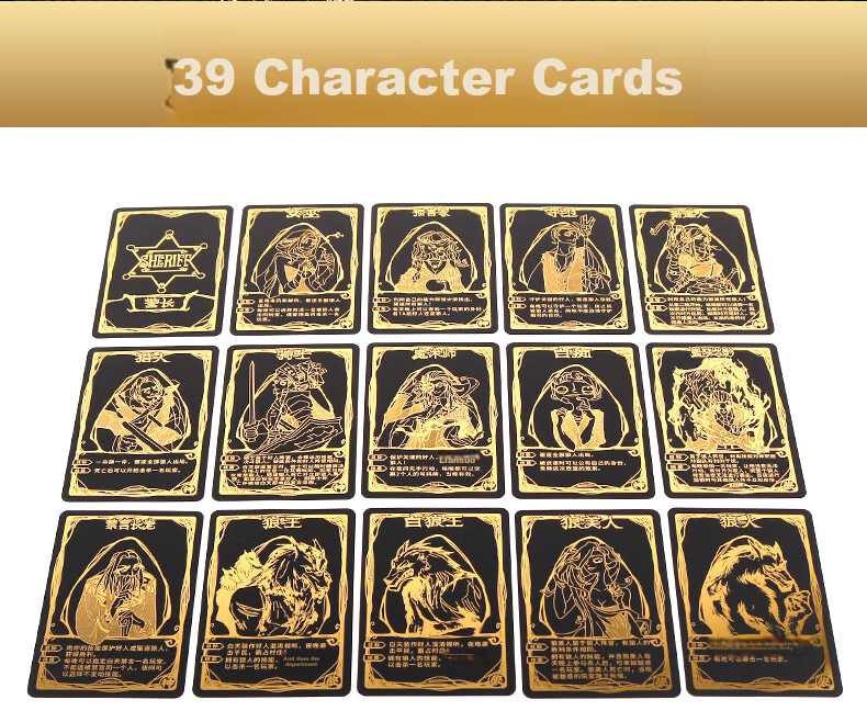 Langrensha Card Game Dark Gold Collector's Edition Langrensha Complete Set 2025 Night Black Please Close Your Eyes to Kill Game Set 6