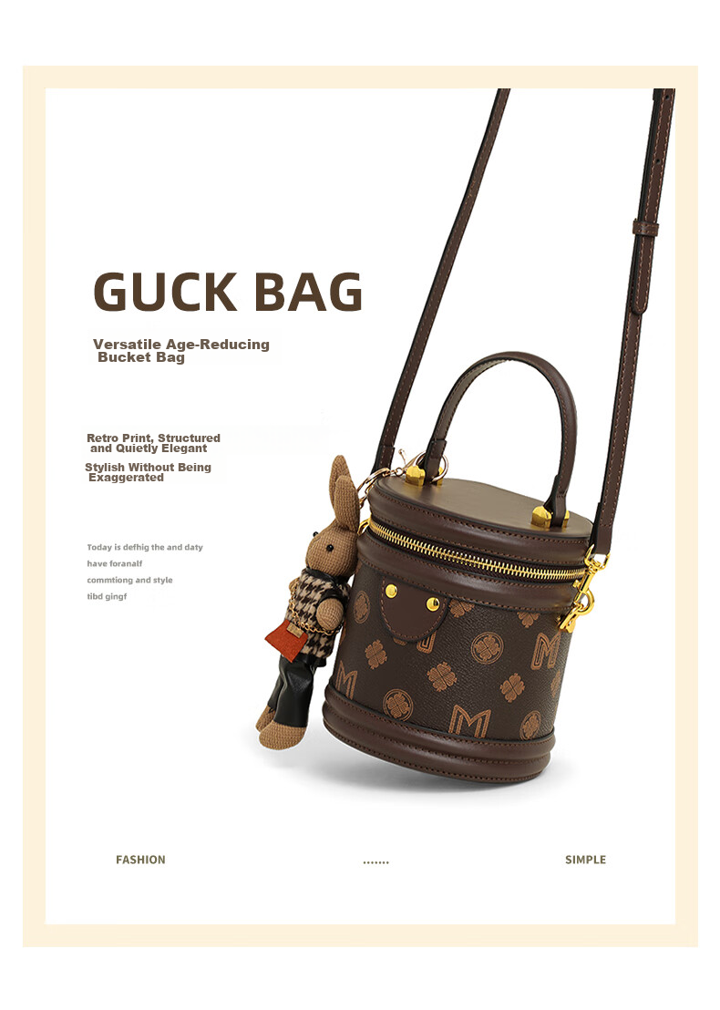 Aiqinghai Handbag, Women's Bag, Bucket Bag, Cylinder Bag, Crossbody Bag, Brand Shoulder Bag, Birthday And Mother's Day Gift, Practical Present for Mom 7