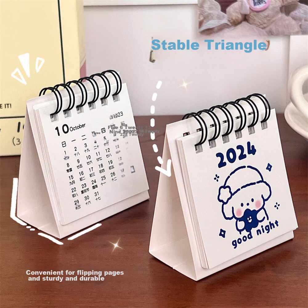 Jiamo Creative Calendar Ornament, Birthday Gift, Desktop Wooden New Style Rotating Wheel Perpetual Calendar, Mechanical Creative Reminder Board, Gift, Blessing, Valentine's Day, New Year Gift for Teachers 6