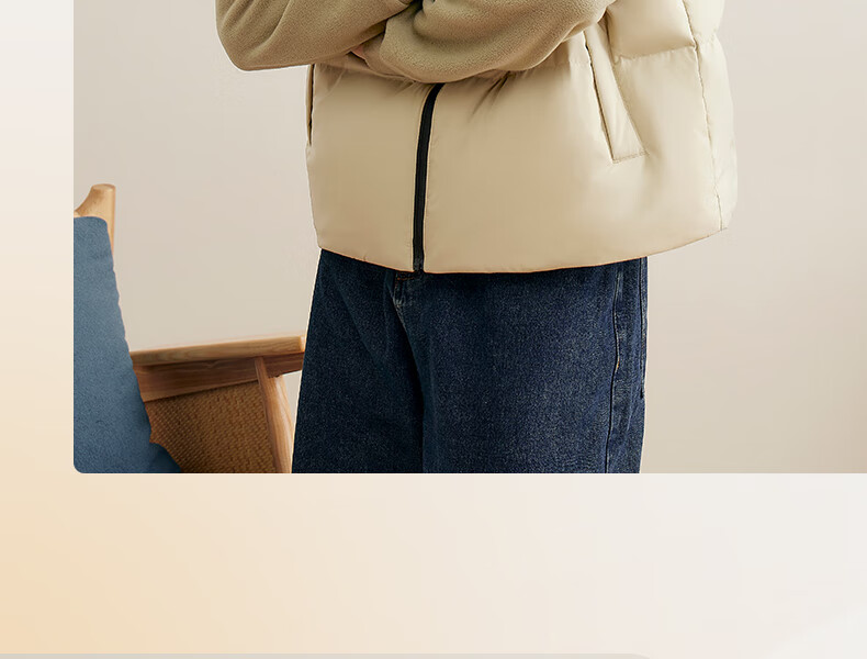 361° Men's Down Vest Autumn Winter New Waterproof Warm Sports Casual Running Stand Collar Jacket 652544401-4 22