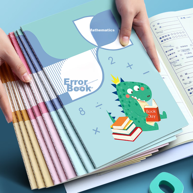 Faramon 9-Pack Error Correction Notebook for Elementary School Students, Thickened Math, Chinese, And English Error Correction Booklet, Compatible with Textbooks, Error Correction Homework Notebook for Chinese (9-Pack)