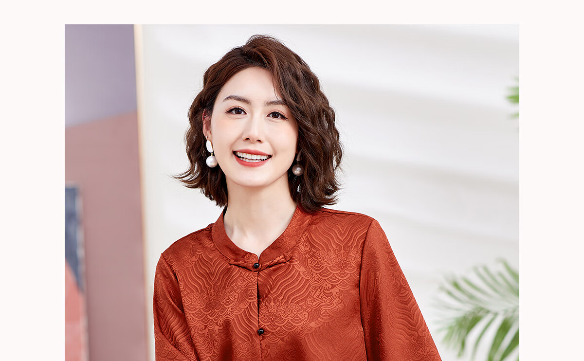 Yuzhaolin Mom's National Style Three-Quarter Sleeve Suit Middle-aged and Elderly Women's Clothing Grandma Clothes Y244A1800 11