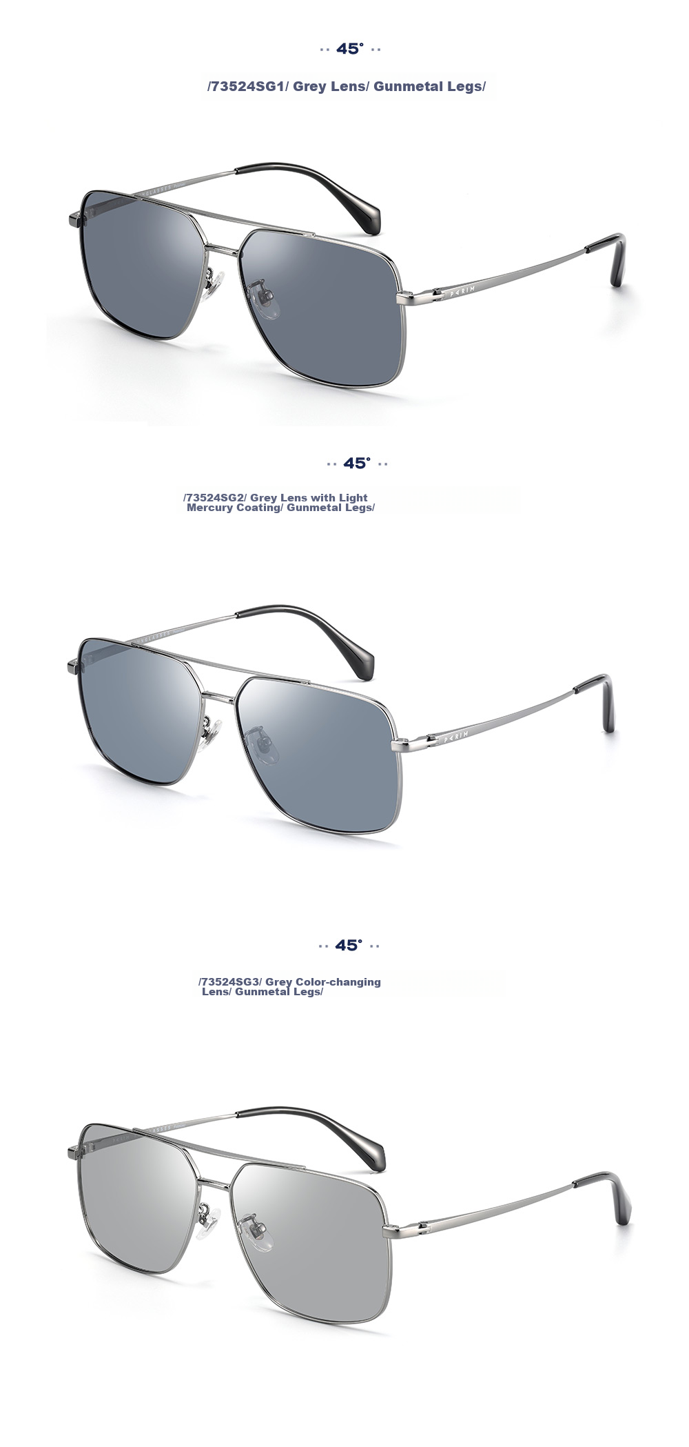 PARIM Sunglasses for Men, High-Definition Polarized Square Large Frame Sunglasses, Specialized for Driving, UV Protection Eyewear 15
