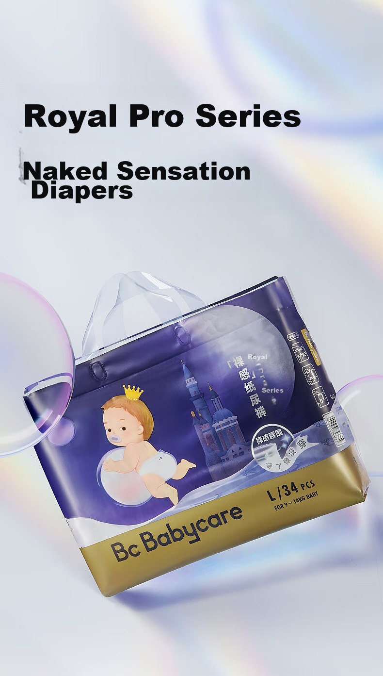 Babycare Royal Pro Ultra-Thin Breathable Diapers, Size L, 3 Trial Pack (9-14kg), Baby Diapers 3