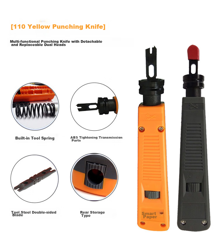 Jingmingshu NF-1206 Network Tool Kit, Network Cable Crimper, Cable Tester, Wire Stripper, RJ45 Connectors, Network Tools, Network Tool Set 15