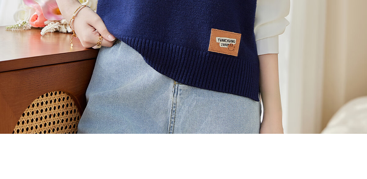 PinCai Knitted Vest for Women, V-Neck Sweater, Sleeveless Cardigan, Loose-Fitting Top P137Z5837 57