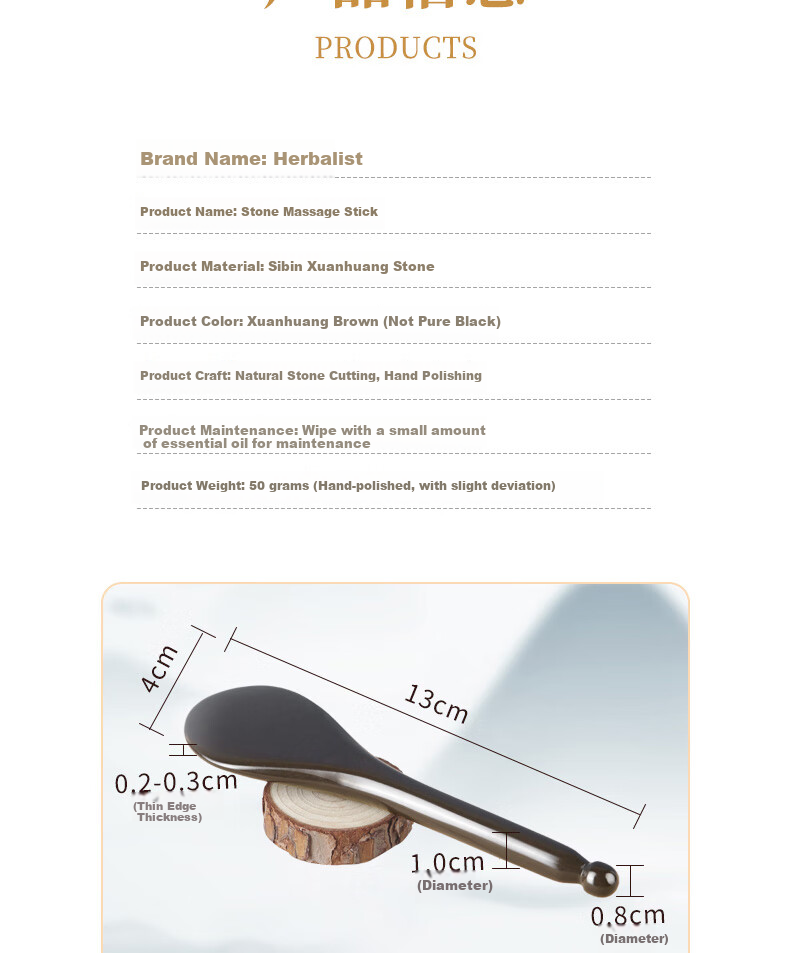 CAIYAOSHI Shi Shui Bian Stone Head Meridian Comb Scraping Board Eye Muscle Release Stick Facial Massage Swallow Tail Cone Health Care Dampness Removal Dormitory Student Mid-Autumn Festival Gift for Women, Elders, Parents And Teachers 13