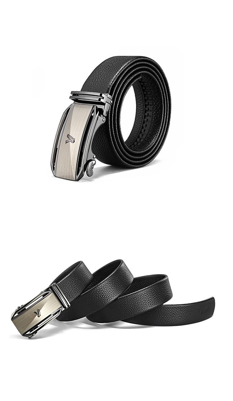 意尔康(yearcon)男士皮带韩版牛皮商务裤带自动扣休闲中年青年腰带