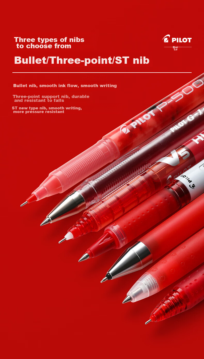 PILOT Retractable Red Gel Pen, Smooth Writing, Quick-Drying, for Signing, Exam Practice, Office Use, Business Pen, Stationery Set, Teacher's Day Gift, Value Pack of 5 Pens 4