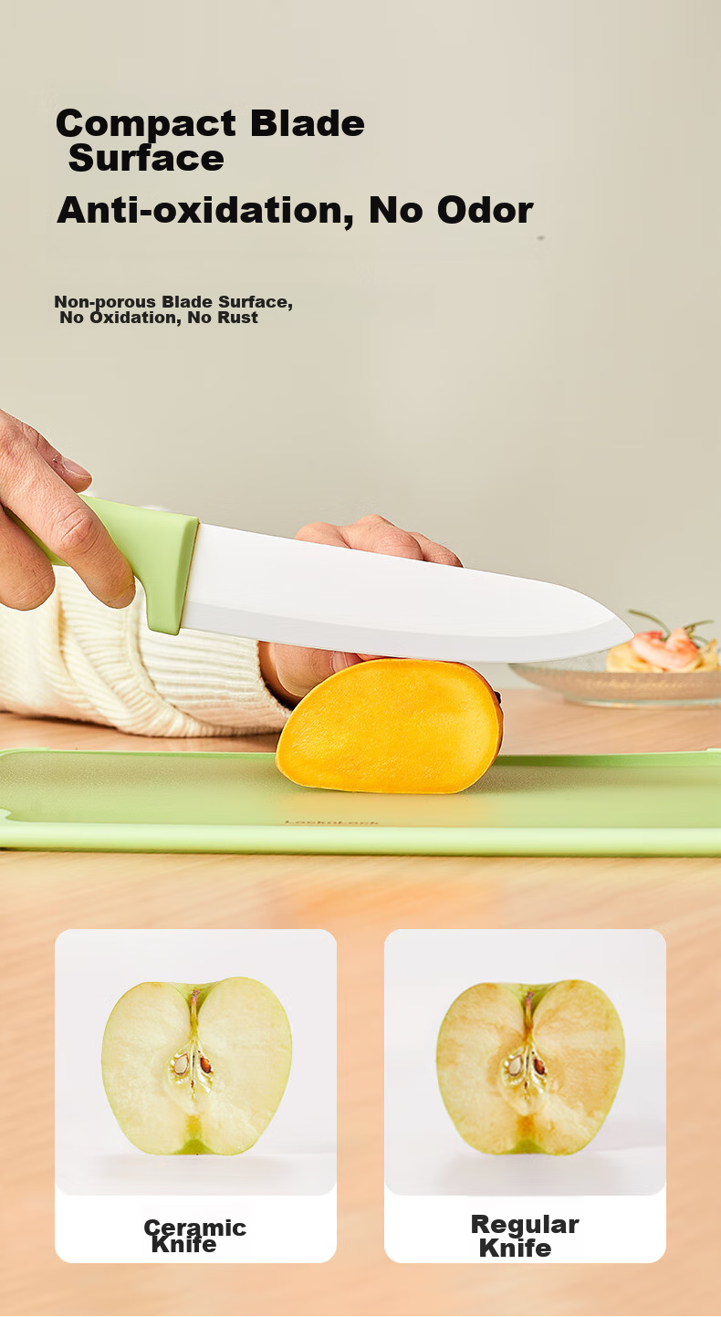 LOCK&LOCK Baby Food Preparation Tool Set, Infant Cutting Board And Knife Set, Children's Supplementary Food Chopping Board, Ceramic Food Scissors 3