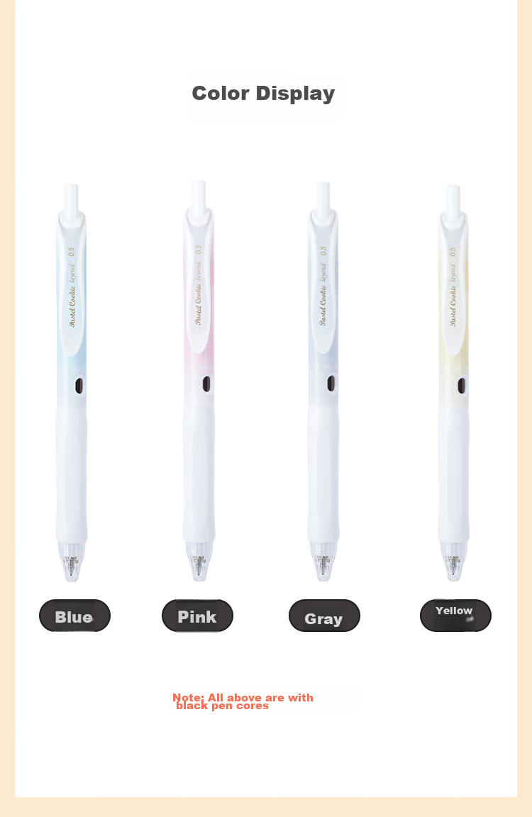 KOKUYO VA Museum Collaboration Series Student Retractable Gel Pen Quick-Dry Signature Pen Office Stationery 0.5mm Black Ink Crayfrushing Single Pack WSG-PRAM3065-1 5