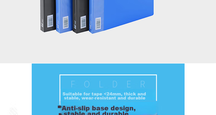 DiLe Premium Series Stationery Double Clip File Folder with Insert Pages, A4 Double Strong Clips, Business Document Organizer, Exam Paper Holder, Office Supplies, 1104 Blue 12