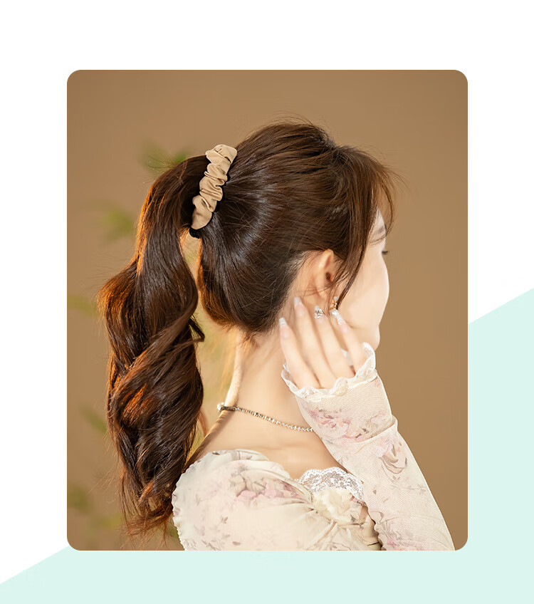 CHIMERA 2 Pieces Fabric Non-Slip Vertical Clips, Medium Size Hairpins, Full Bun Maker, High Ponytail Banana Clip, Mid-Autumn Festival Gift 1