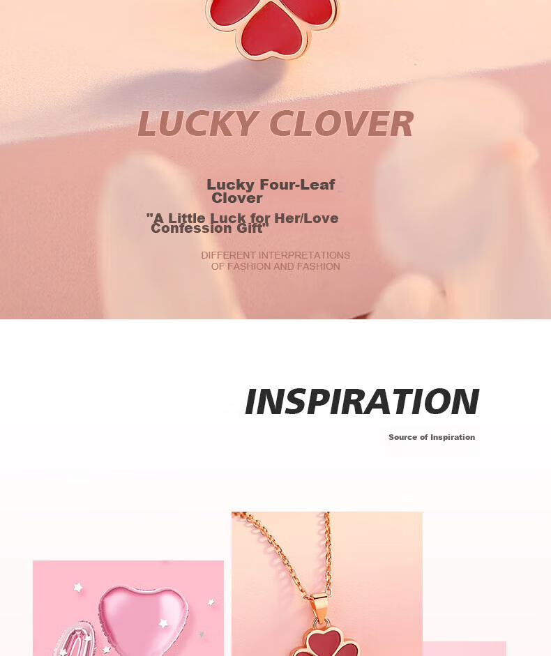 Grace Girl Four-Leaf Clover Necklace for Women, Simple And Elegant Rose Gold Collarbone Chain, Anniversary Birthday Gift for Girlfriend 12