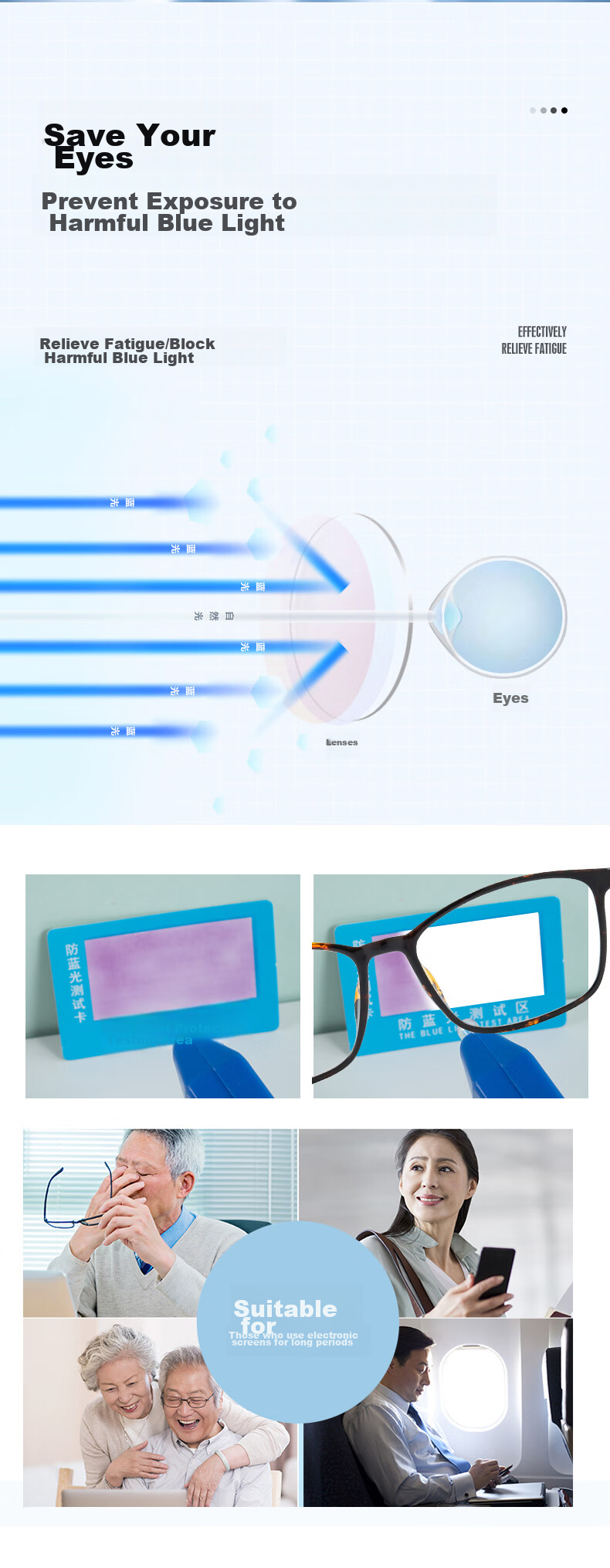 Nianqingtai Men's And Women's Fashionable High-Definition Anti-Blue Light TR90 Ultra-Light Full-Frame Imported Reading Glasses D683 Tortoiseshell Color +250 Degrees 6