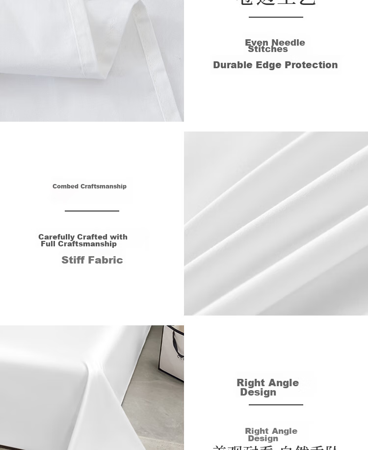 Ranpai Hotel White Pure Cotton Bed Sheet Single Piece, 60s Pure Cotton Bed Cover, for 1.8x2 Meter Bed 240x270cm 14
