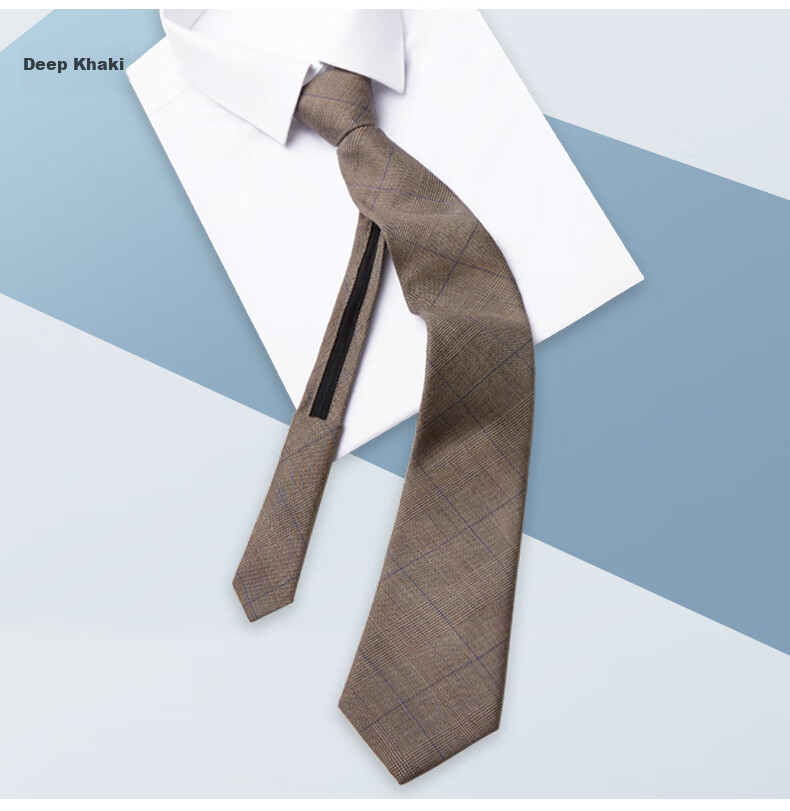 Luomeng Men's Necktie, JK Formal Business Wedding Versatile Work Tie, 7cm No-Tie Zipper Trendy Gift Box Set 13