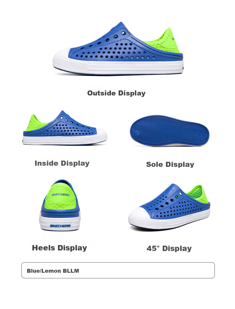 Skechers Girls' Summer Breathable Slip-On Mesh Casual Sandals Holes Shoes 308006L 21