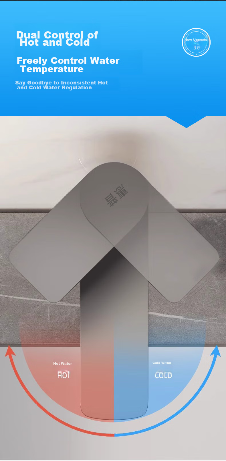 Huipu Basin Faucet, Bathroom Washbasin Hot And Cold Water Tap, Sold by JD, Stainless Steel Sink, Washbasin, Pool H-05621 8