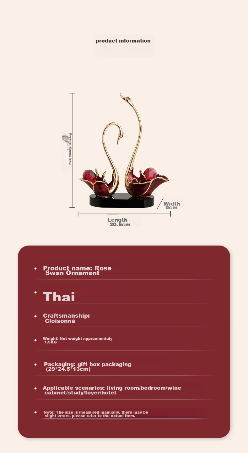 Nuoshiman Swan Ornament, Elegant Wedding Gift for Newlyweds, Valentine's Day And 520 Gift for Girlfriend, Living Room And Wine Cabinet Decoratio 6