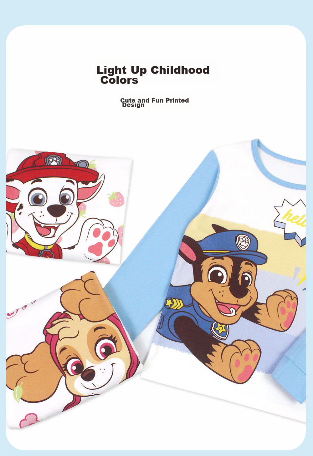 PAW PATROL Children's Autumn Underwear Set, Boys' Pajamas, Kids' Spring Loungewear, Girls' PA1837 120 7