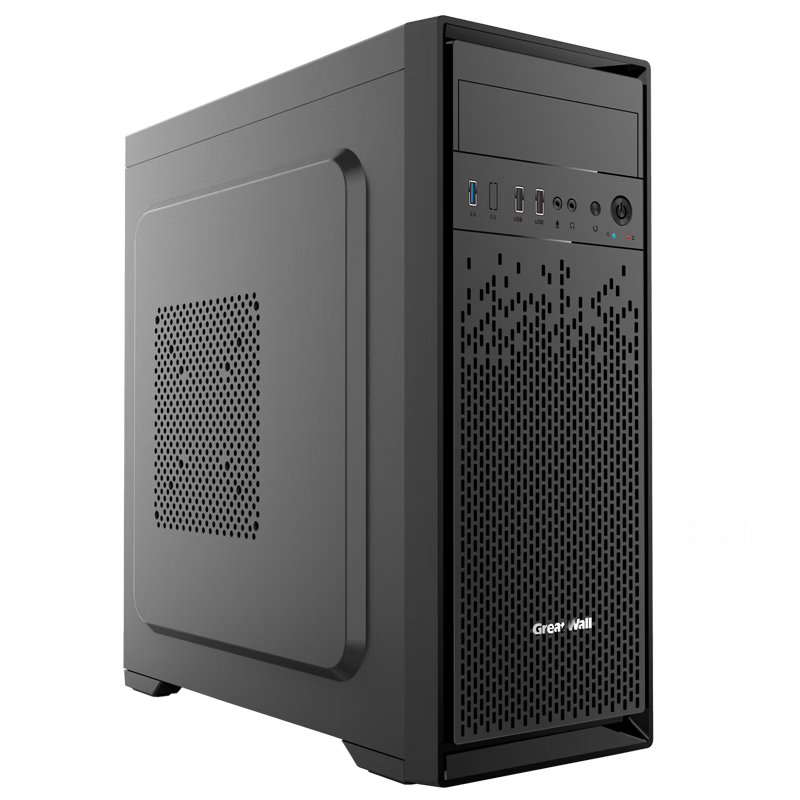 Great Wall Commercial R50 Business Office Computer Case (ATX Motherboard, 120mm Water Cooling, 5 Fan Positions, Cable Management, 0.6mm Steel Plate, Power Supply at Bottom, Optical Drive Position)