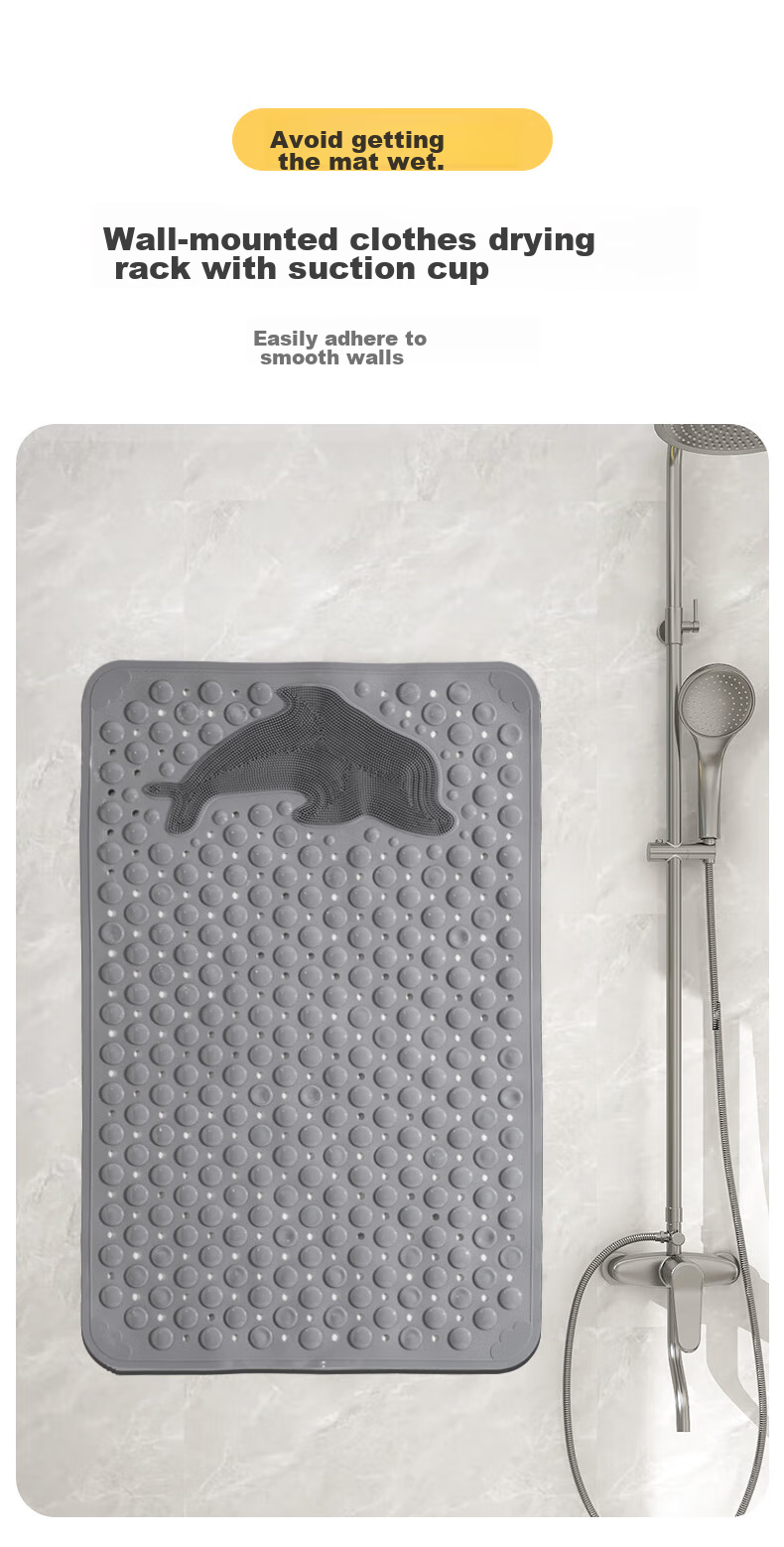 Huaxu Bathroom Non-Slip Mat, Shower Foot Pad, Bathroom Anti-Fall Floor Mat, Elderly And Pregnant Women Massage Foot Mat, Large 8