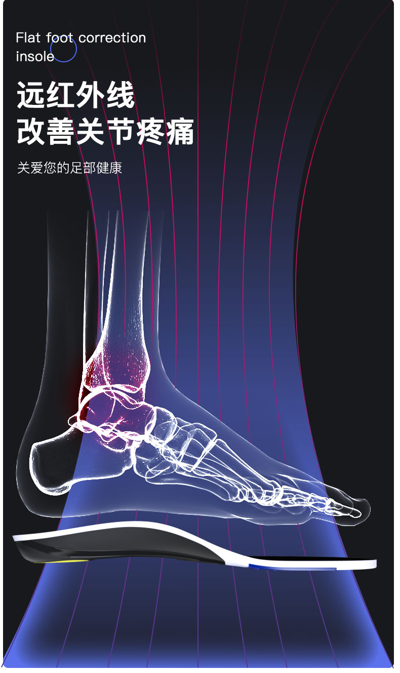 Maigaole Graphene Flat Arch Support Pad for Flat Feet And Overpronation, Strong Support for Moderate to Severe Cases, Size 39-40 9